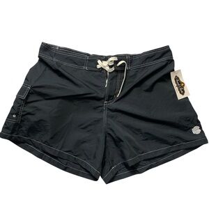 NWT Beach Belle Black White Swim Shorts Drawstring Pocket – Men’s 20W